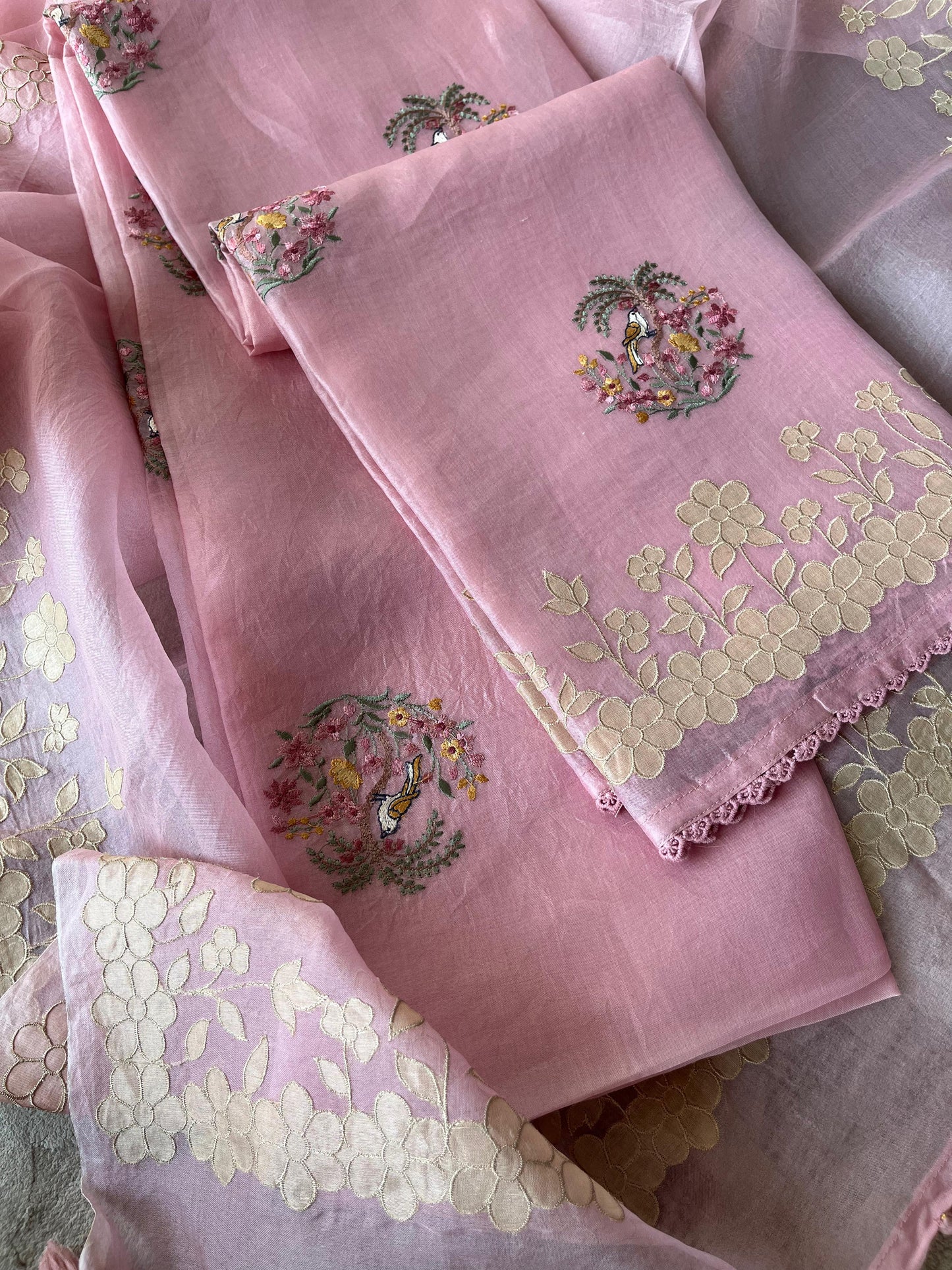 1212 PURE ORGANZA UNSTITCHED SUIT